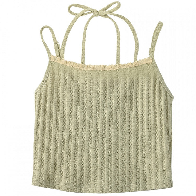 Grünes Neckholder-Camisole