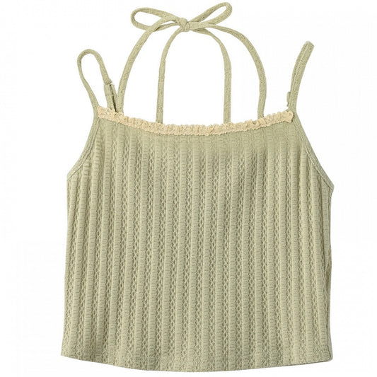 Grünes Neckholder-Camisole