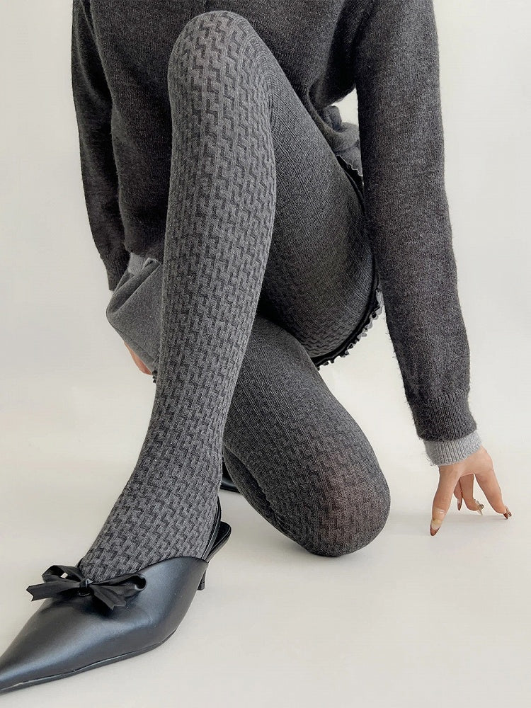 Textured Knit (5 Ribbed Tights Colors)