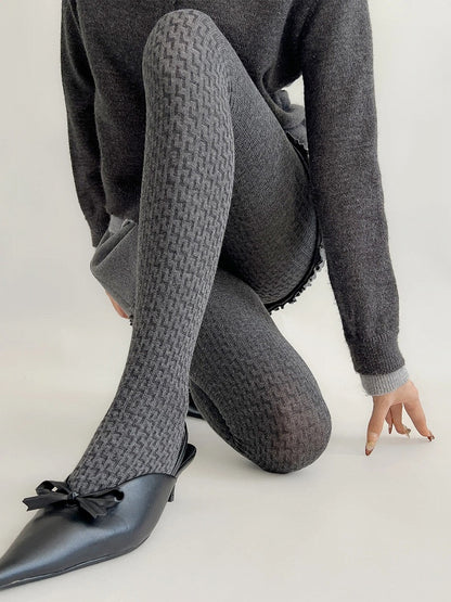 Textured Knit (5 Ribbed Tights Colors)