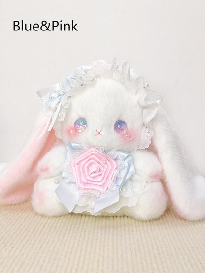 Bunny Accents with Bag Bucket Plush Bowknot White Size 9 Colors Flower Convertible - Large Strap
