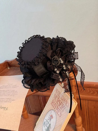 Beige Mini Hat / Blue Black Purple Red