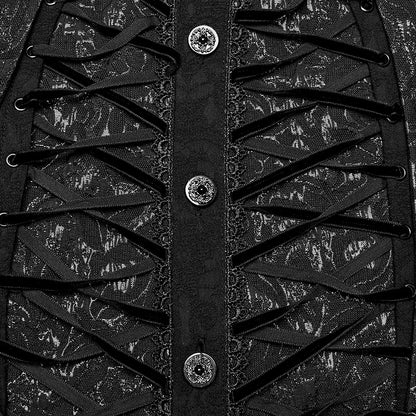 Goth Structured Men's Shirt Black