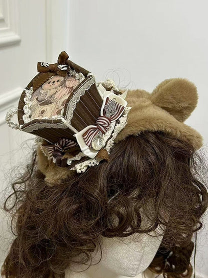Bear Brown Hairband Ears Teacup Plush