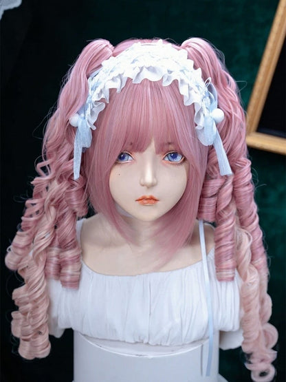 Pink Ombre 35cm Bangs Wig with 46cm Twin Tails - Alice Garden