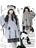 Buckle Grey/Grey - Straps Hoodie Jacket Plush Decorative Blue Bittersweet