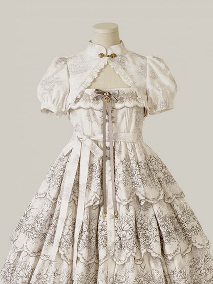 Puff Sleeevs Bolero White