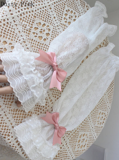 Color Trim Sleeves Options Bowknot 10 Lace Detachable Details