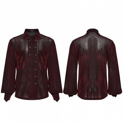 Shirt Goth Men's Red