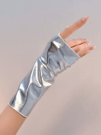 Cyberpunk Futuristic Fingerless Gloves - Mr. Cat