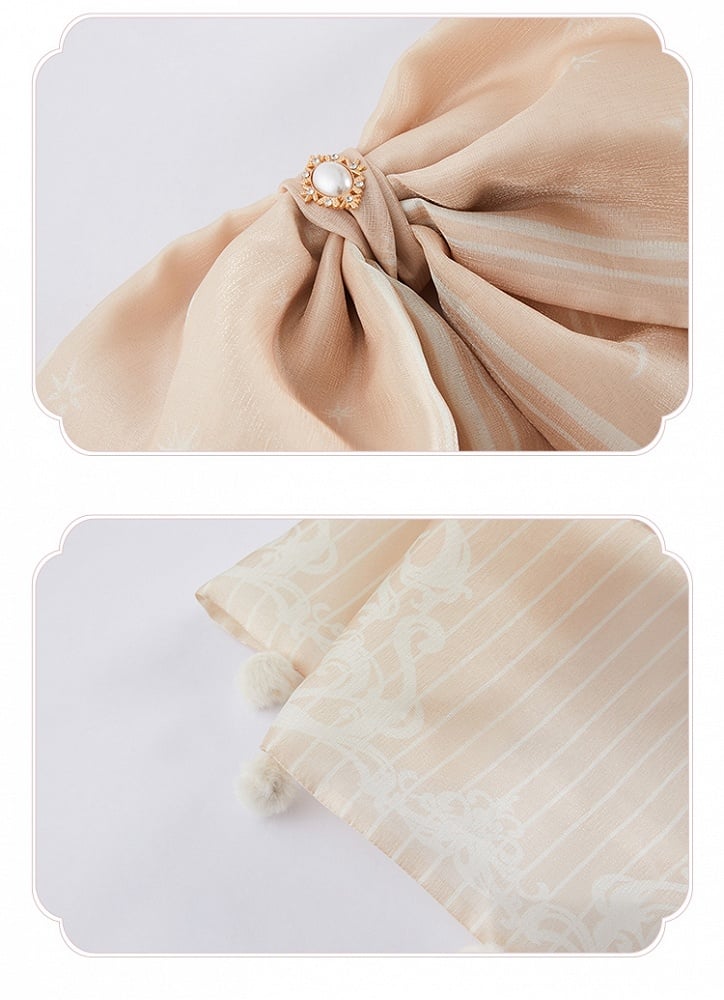 Green Jacquard Boned Bodice Pink Carousel Pattern Skirt Lolita Dress with Big Bow Train