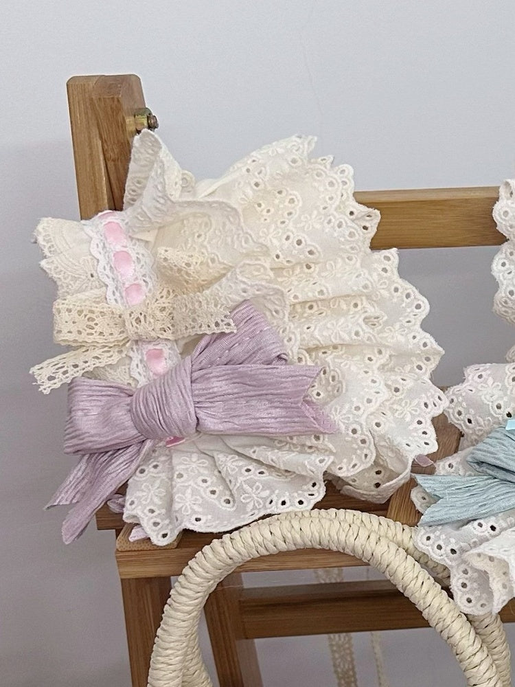 Lace Blue/Green/Purple Sweet Hairband Lolita Bowknot