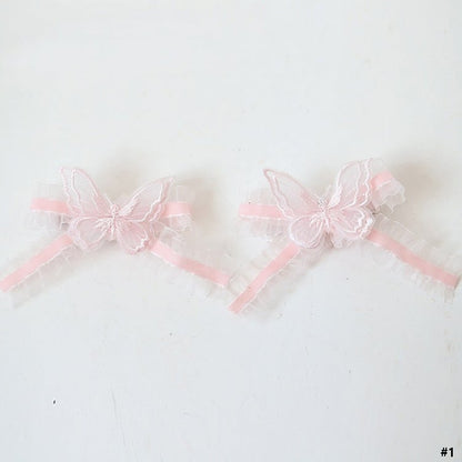 Sweet 4 Options Pink Lolita Bow Butterfly Hairclips