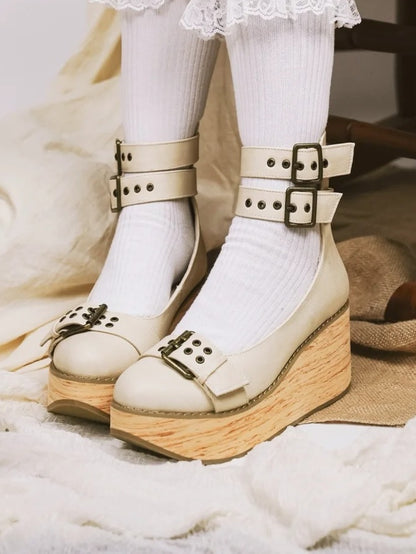 Era Ankle Fastener Platform Off-white Design Multi Buckle Steam - with Shoes