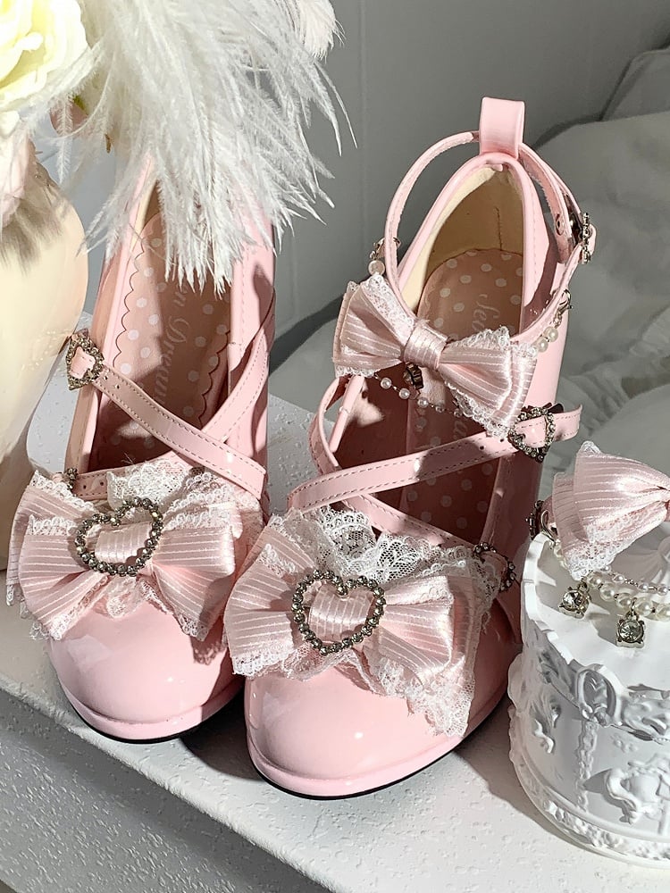 Heel Hime-Kei Pink with Heels High Heart-shaped