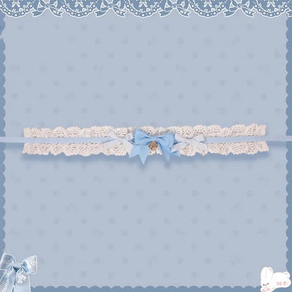 Rosa Choker Braun Blau /