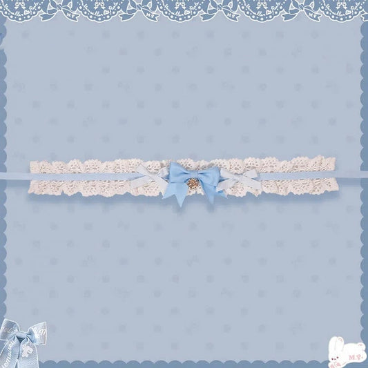 Rosa Choker Braun Blau /