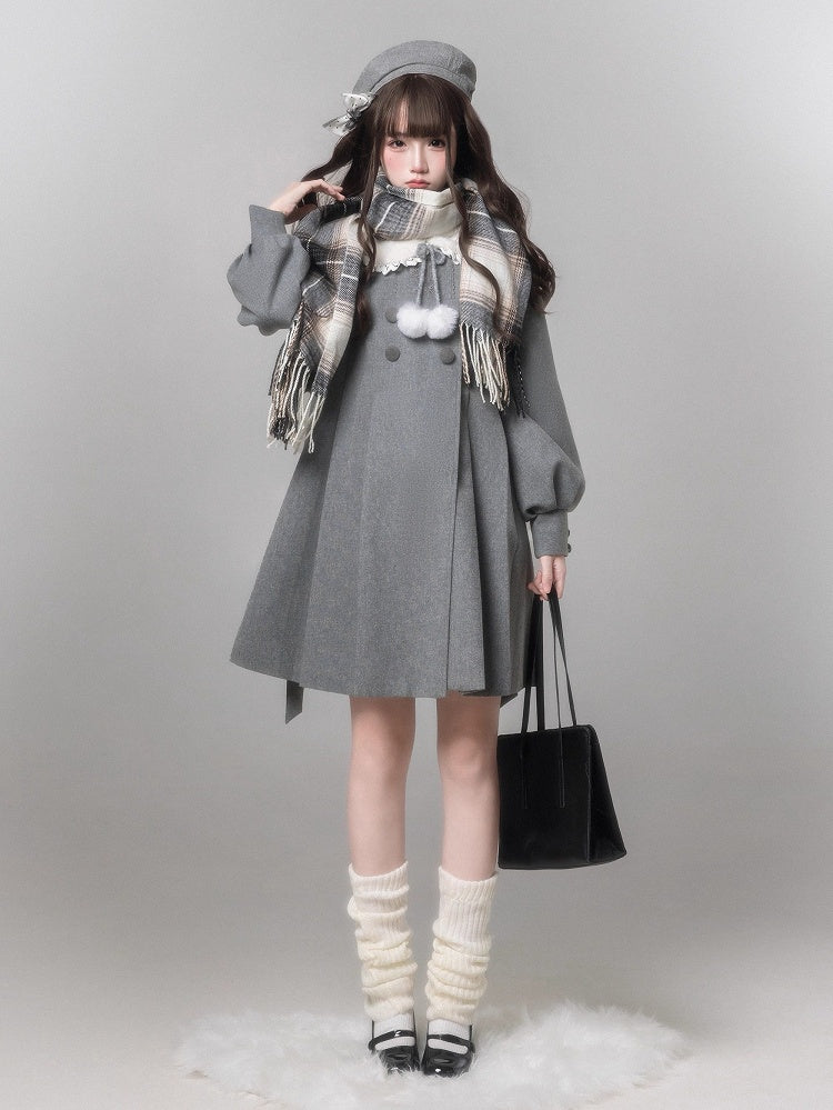 Aesthetic White Scarf Black Gray Fringed