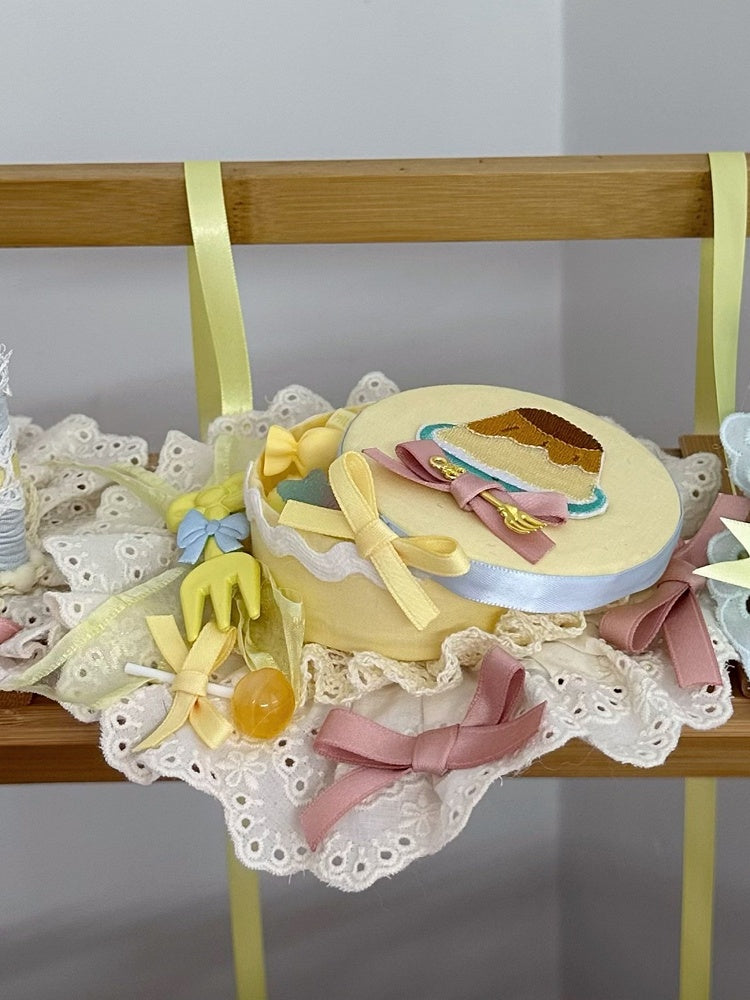 Clips Yellow/Pink Lolita Candy Sweet Box With Mini Hat