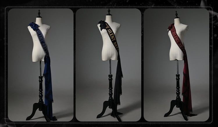 Dark Ribbon Red Blue Black /