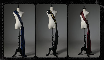 Dark Ribbon Red Blue Black /