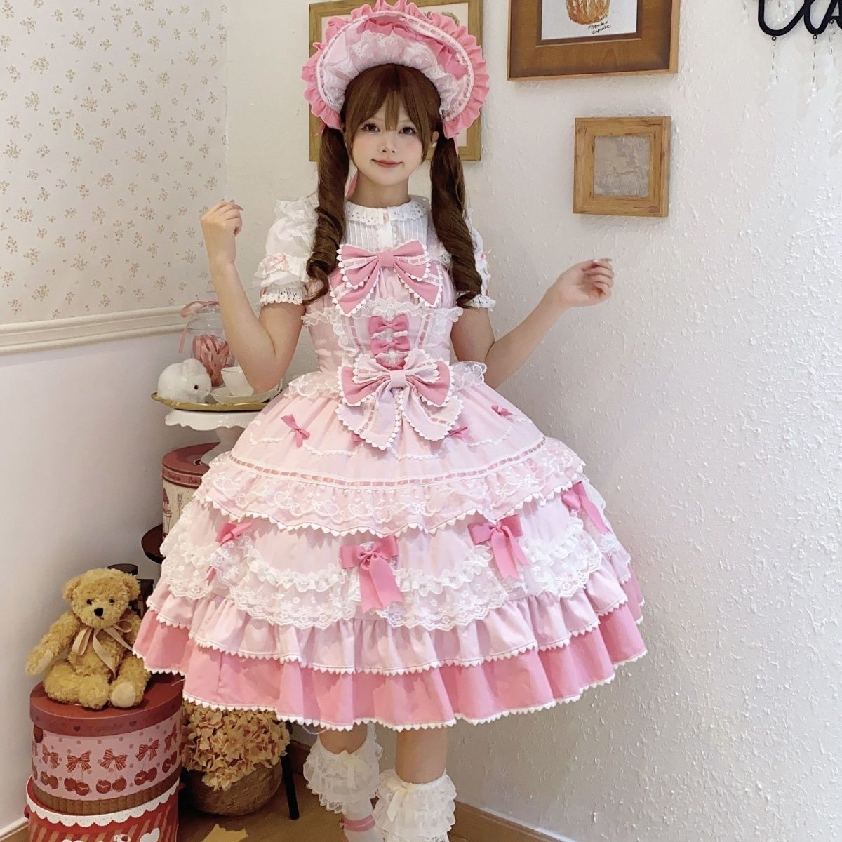 Lolita Fondant Cake JSK Suspender Dress – Sweet Summer Gown