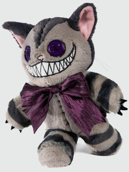 Cheshire Gray Cat Plushie Brown Canvas Bag A Guro Kawaii with