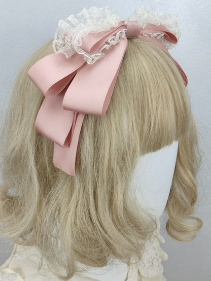 Dusty Lace KC Bow Pink Double-Layer