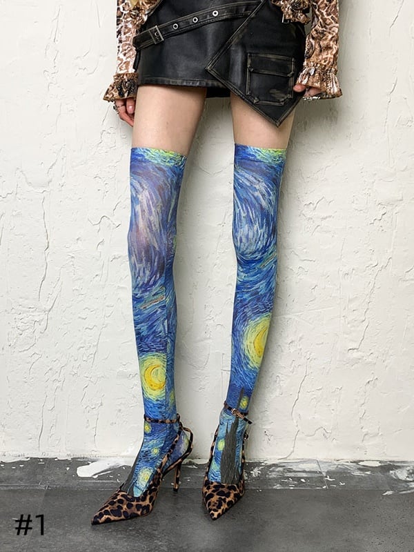 油絵オーバーニーソックス