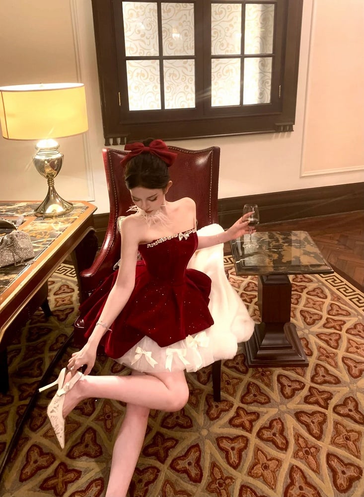 Sweet Petticoat Volume Unique Bow White 5 Adds with Accents –