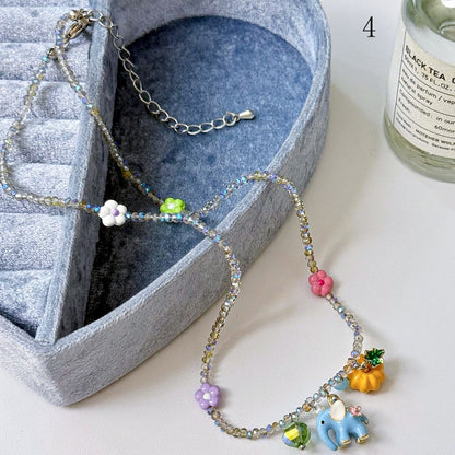 Obst/Keks Halskette Perlen Optionen 4 Anhänger Bittersüß