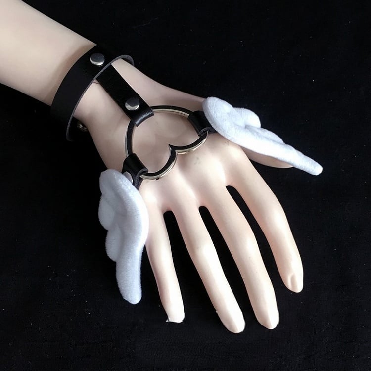 with Bracelet Decorated Buckle Wings Colors 4 PU