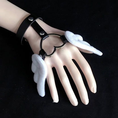 with Bracelet Decorated Buckle Wings Colors 4 PU