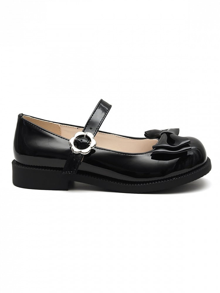 Sweet Lolita Round Toe Buckle Bow Shoes