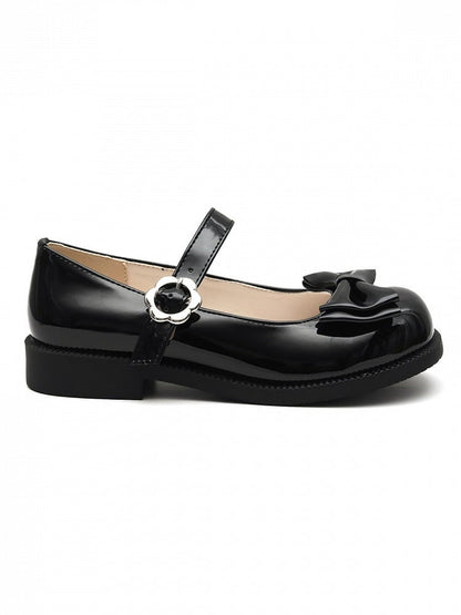 Sweet Lolita Round Toe Buckle Bow Shoes