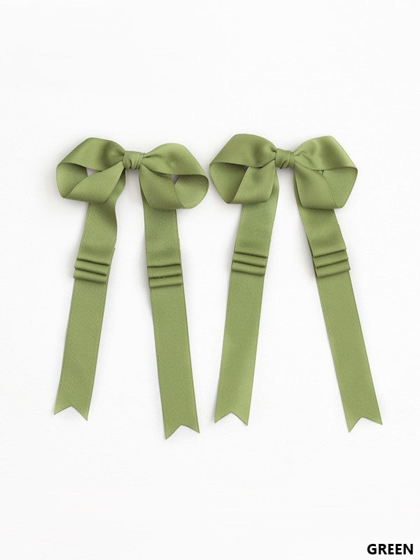 18 Long Ribbon Satin Lolita Options Bowknot Hairclip Color