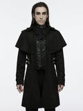 Black Men's Gothic Cloak Style Jacket