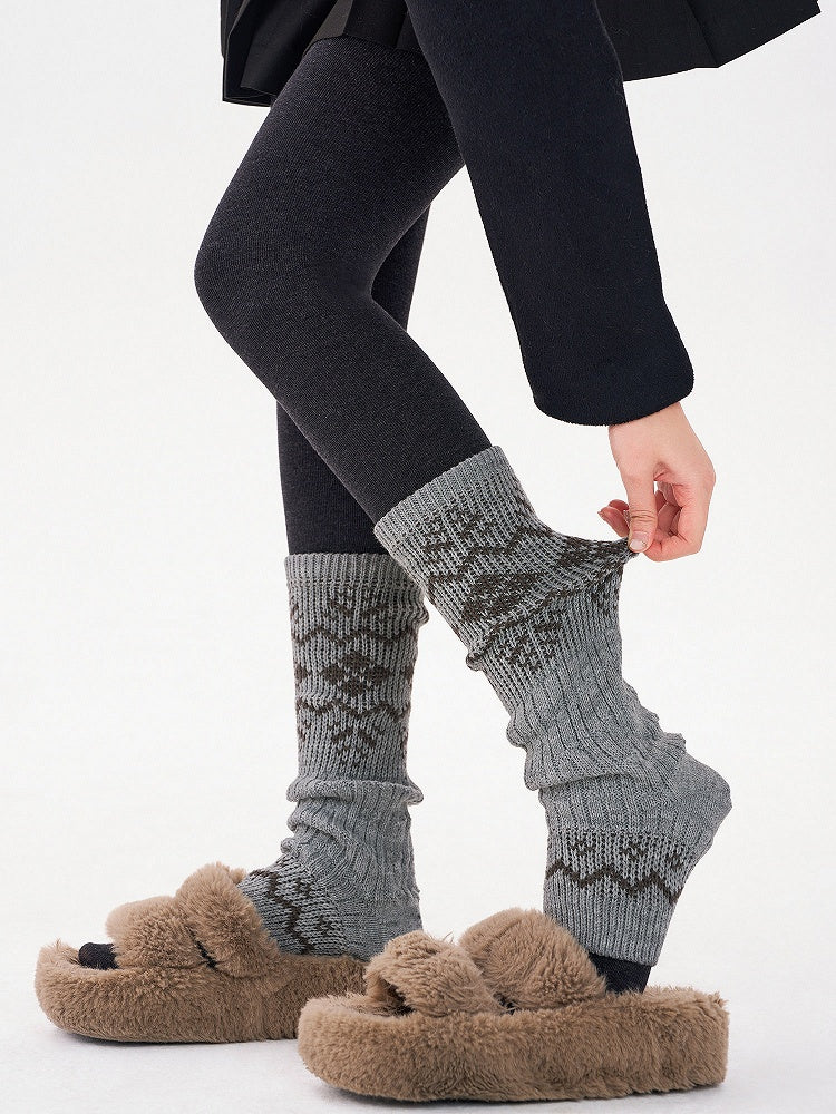 Jambières cache-pieds Fair Knit à 4 couleurs, style Île