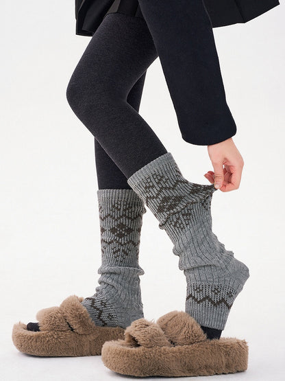 Jambières cache-pieds Fair Knit à 4 couleurs, style Île