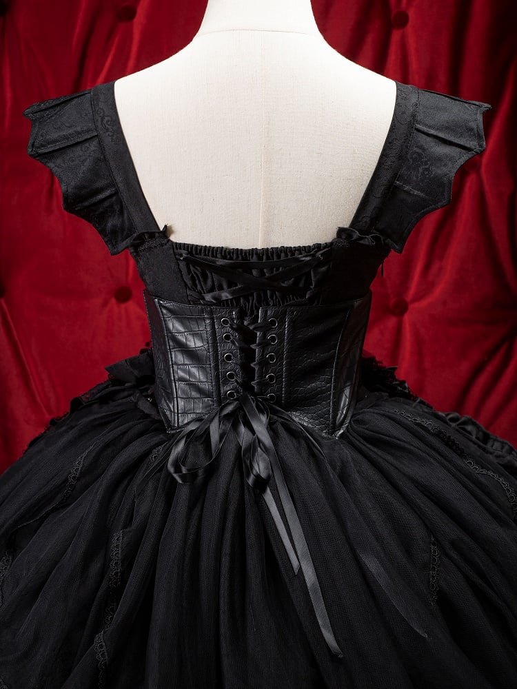 Lolita PU Gothic Leather Corset Black Belt