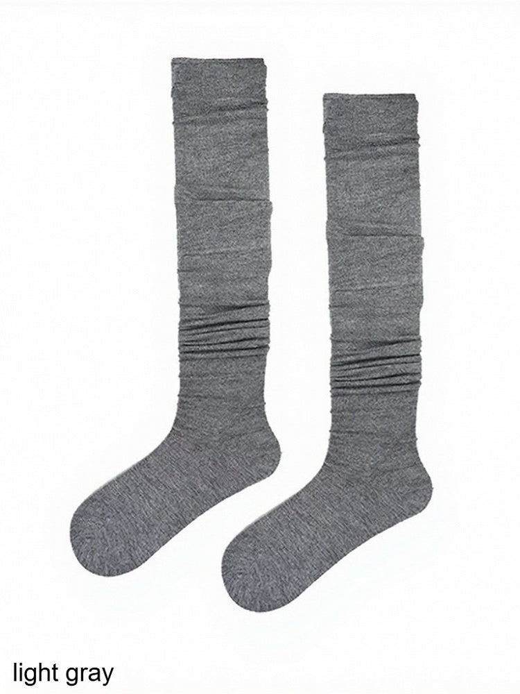 6-Color Minimalist Solid Overknee Socks - ModaSwings