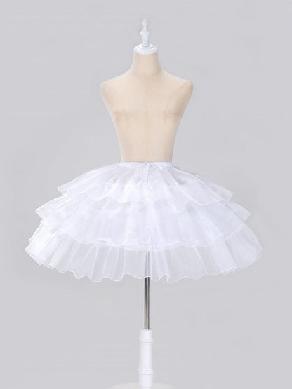 Lolita Length Fish-bone Petticoat White Adjustable