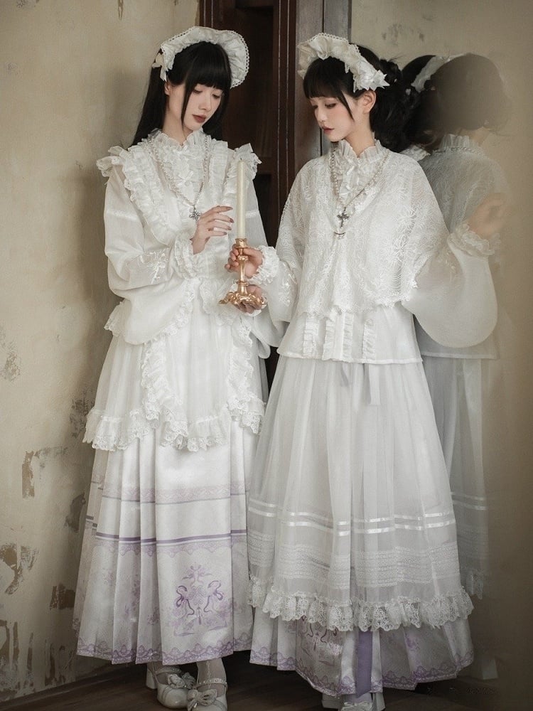 スカート 馬面 蛇 ライトハン パープル プリント ロリータ ベゴニアと