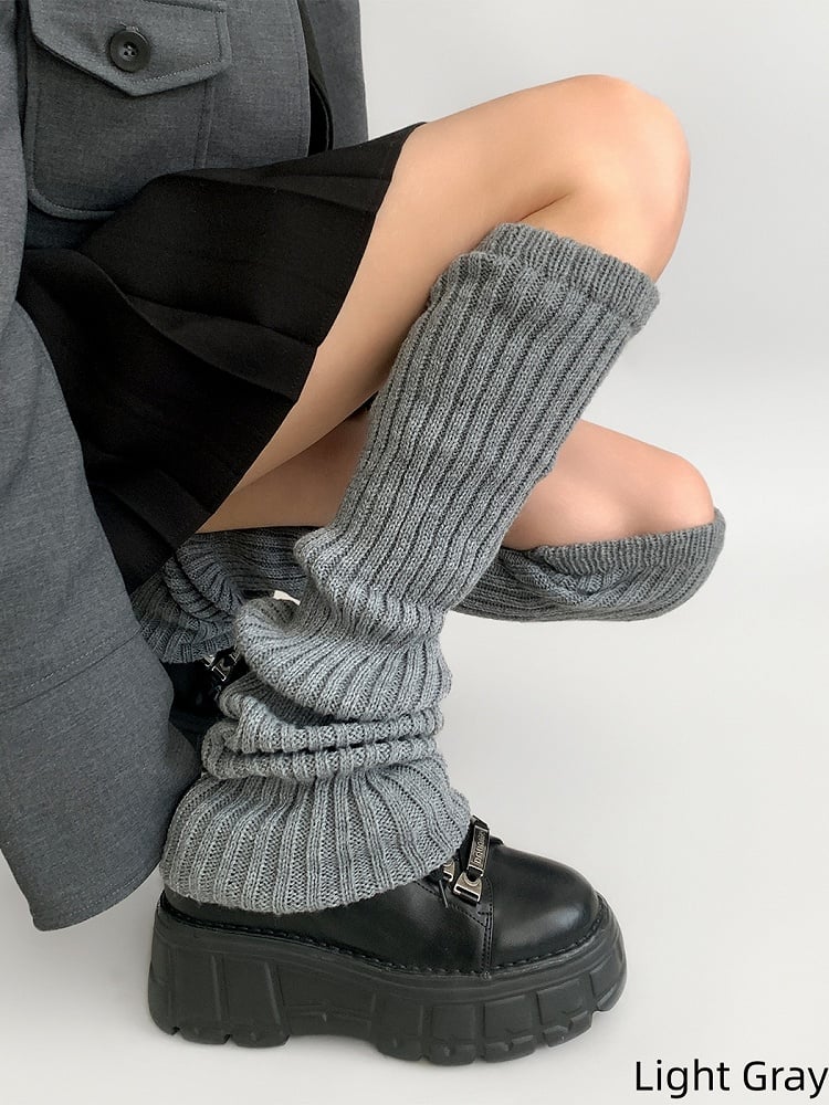 Knitted Retro-Style Leg Warmers 7 Colors
