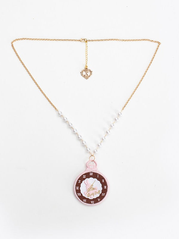 Alice in Wonderland Rabbit Ear KC and Necklace - Sheep Puff Atelier
