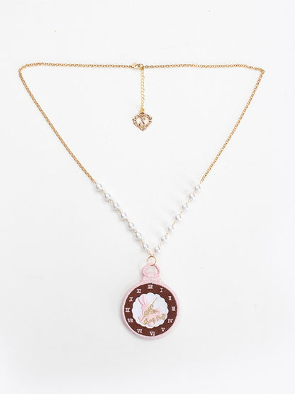 Alice in Wonderland Rabbit Ear KC and Necklace - Sheep Puff Atelier