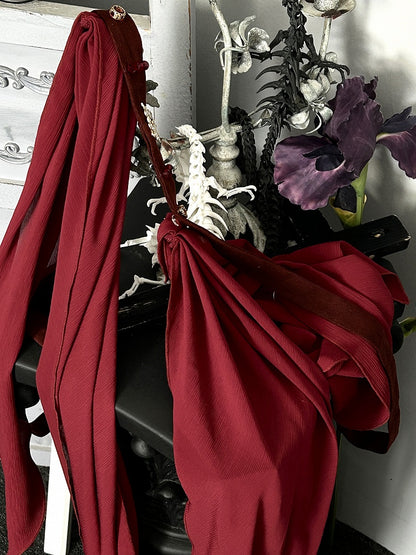 Rot/Weiß/Dunkelblau/Grau Gothic Lolita Taillengürtel