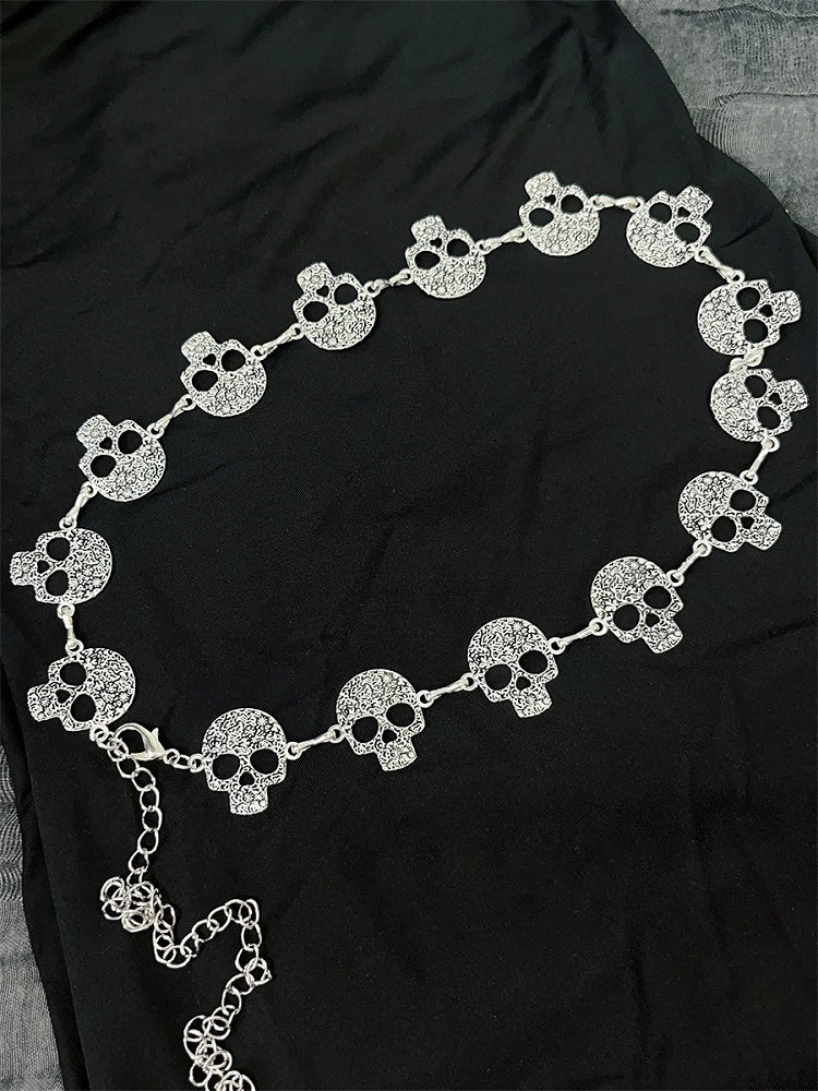 Silver Design Chain Waist Skeleton