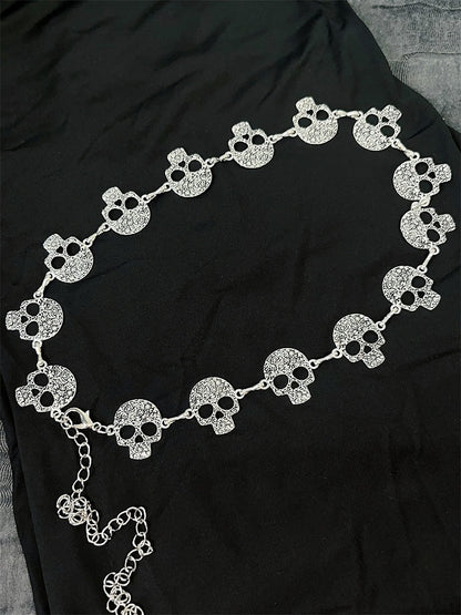 Silver Design Chain Waist Skeleton