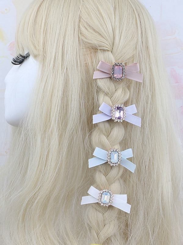 Kei Rhinestone Options 8 Hairclip Jirai Bowknot Color